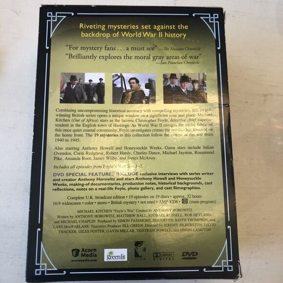 Foyle's War Series 1-5 From Dunkirk to VE-Day (19 DVD Box Set, 2009) Acorn Media - Picture 3 of 7